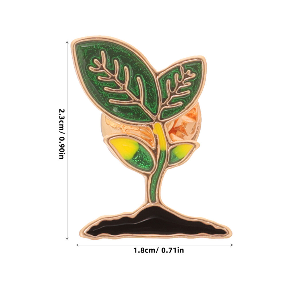 1PC Leaves Plant Bean Sprouts Enamel Brooch Collar Pin Cartoon Brooch Pin Badges