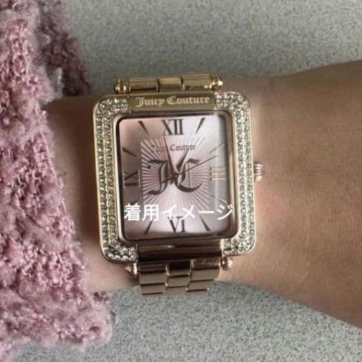 Juicy Couture Women’s Watch Pink Gold Pave Set Stylish Sparkling Quartz