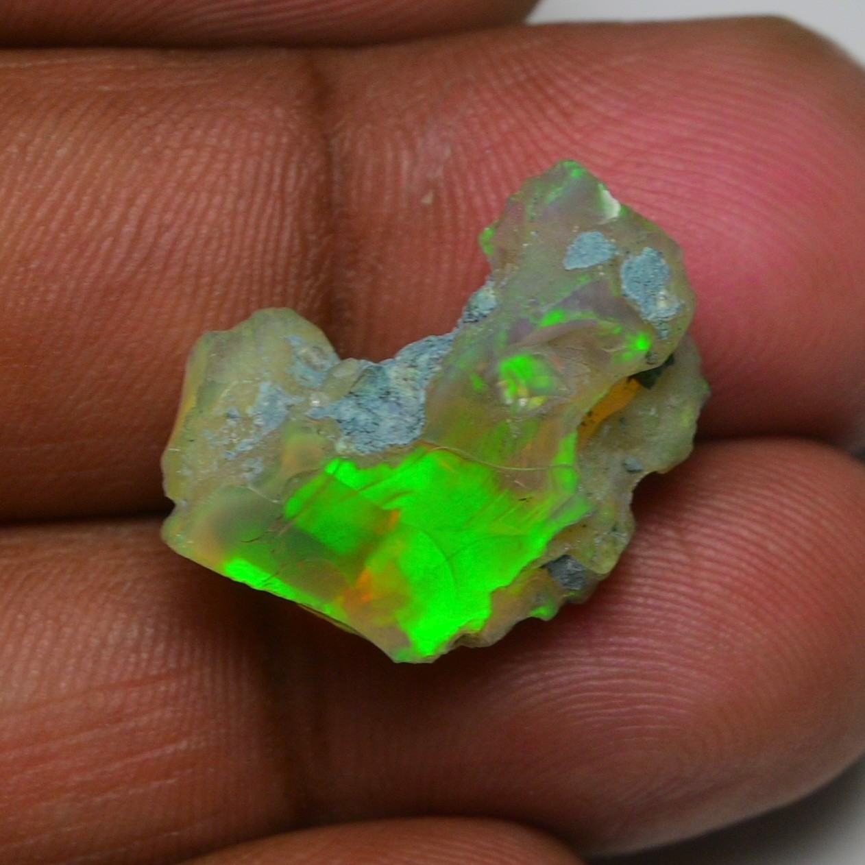 Jewelry Grade Black Opal Rough 13.90 Cts, Natural Ethiopian Raw, Neon Fire Opal