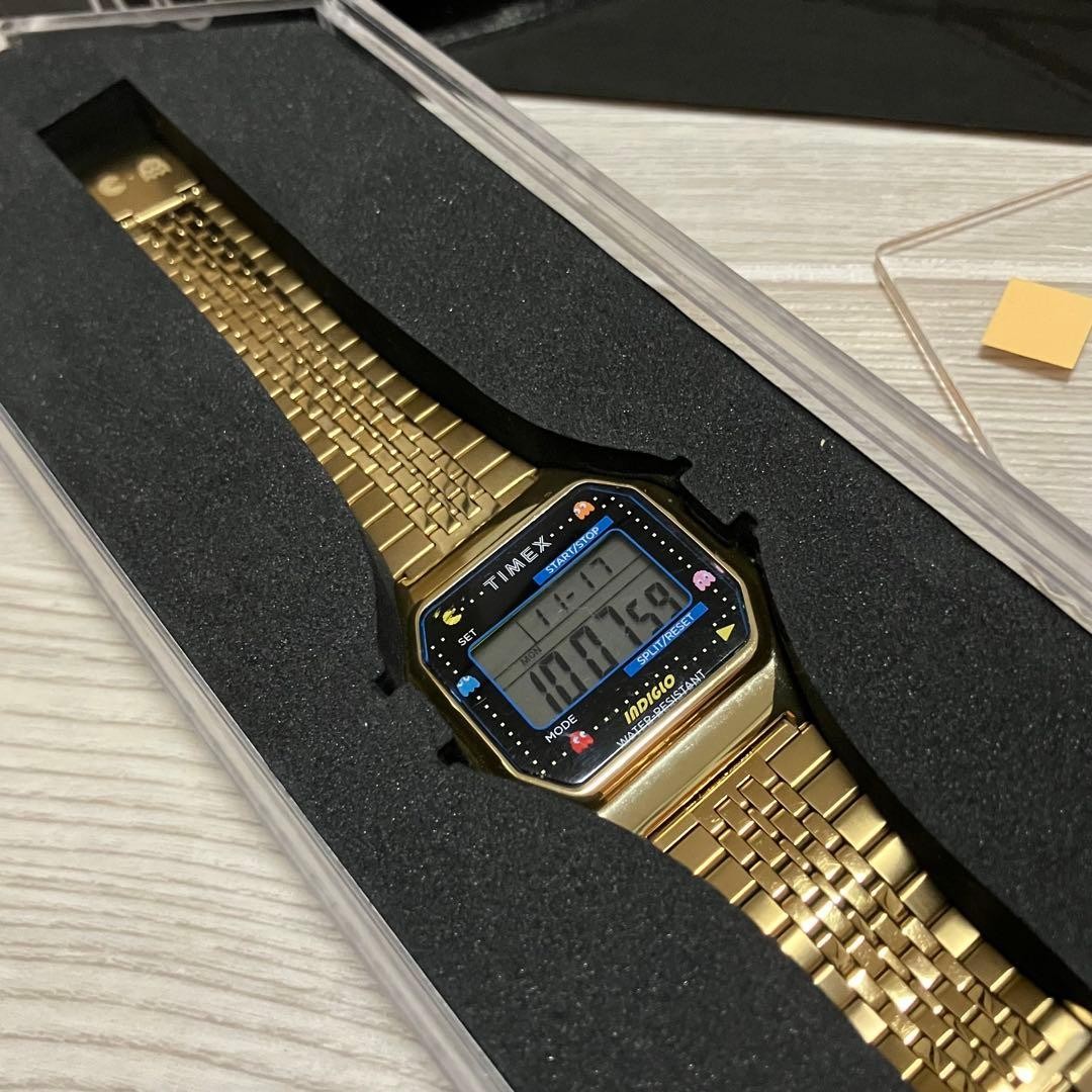 TIMEX T80 PAC MAN Digital Watch Gold Limited Edition Collaboration Series