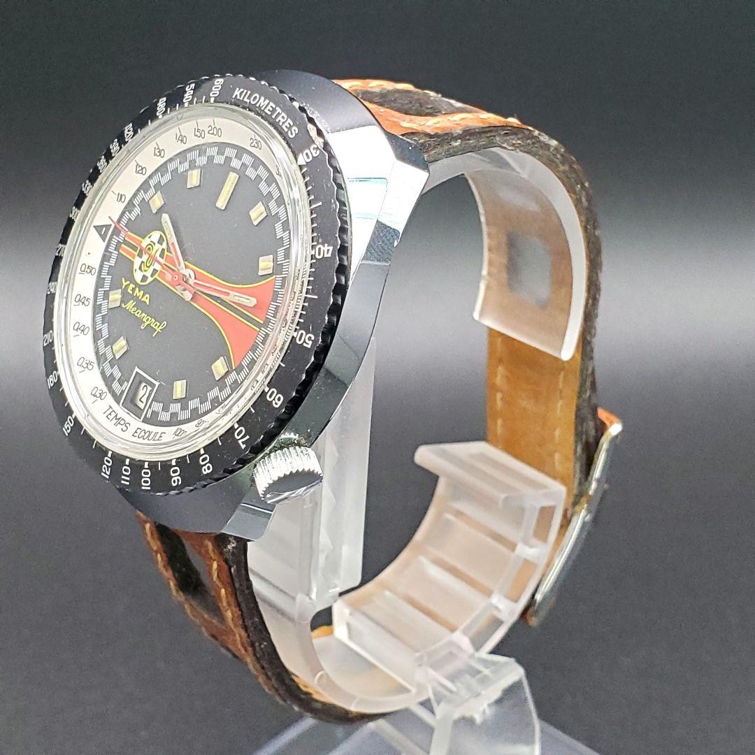 YEMA 1970 Meangraf Wristwatch Watch Automatic Tachymeter Retro Rare No Box r#