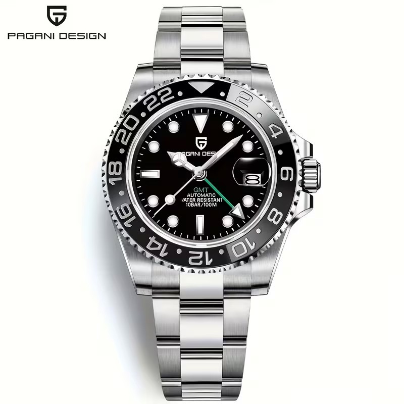 Pagani Design GMT Automatic Men’s Watch 40mm Sapphire Crystal NH34 100M Steel