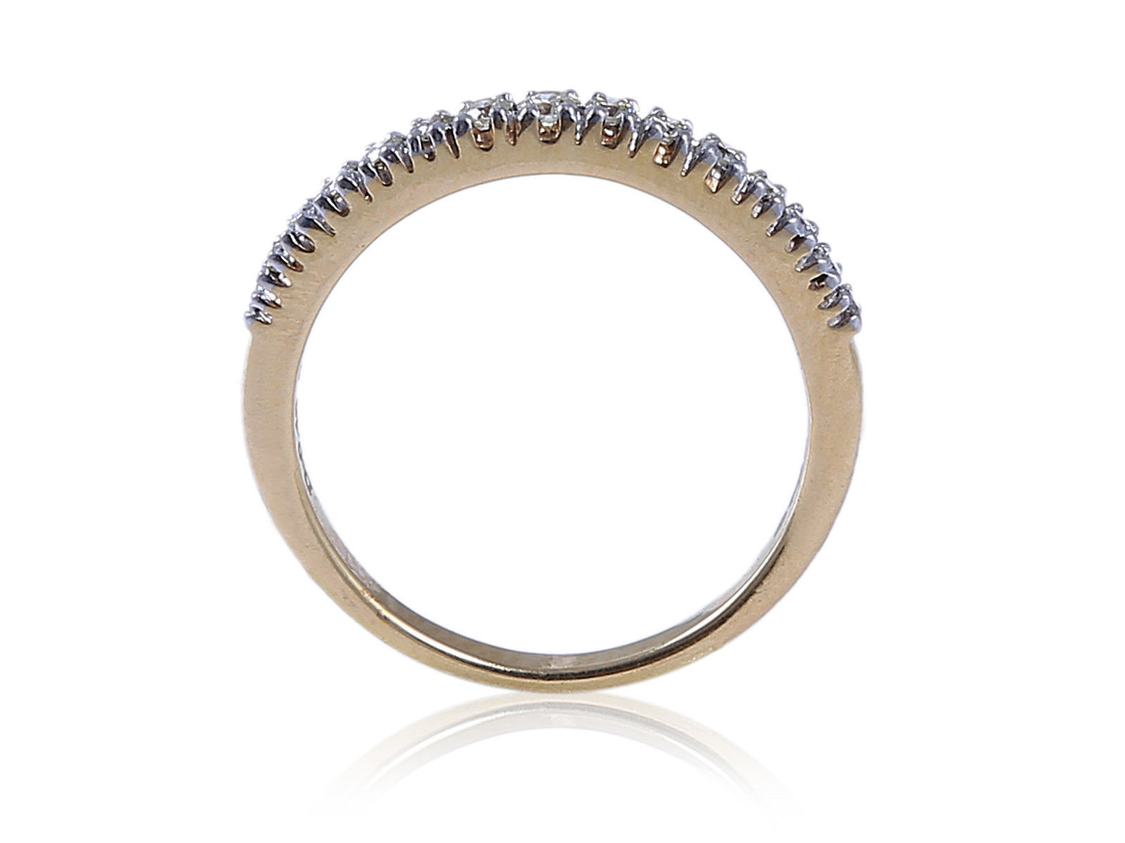Pave 0.40 Cts Round Brilliant Cut Diamonds Engagement Ring In 585 Solid 14K Gold