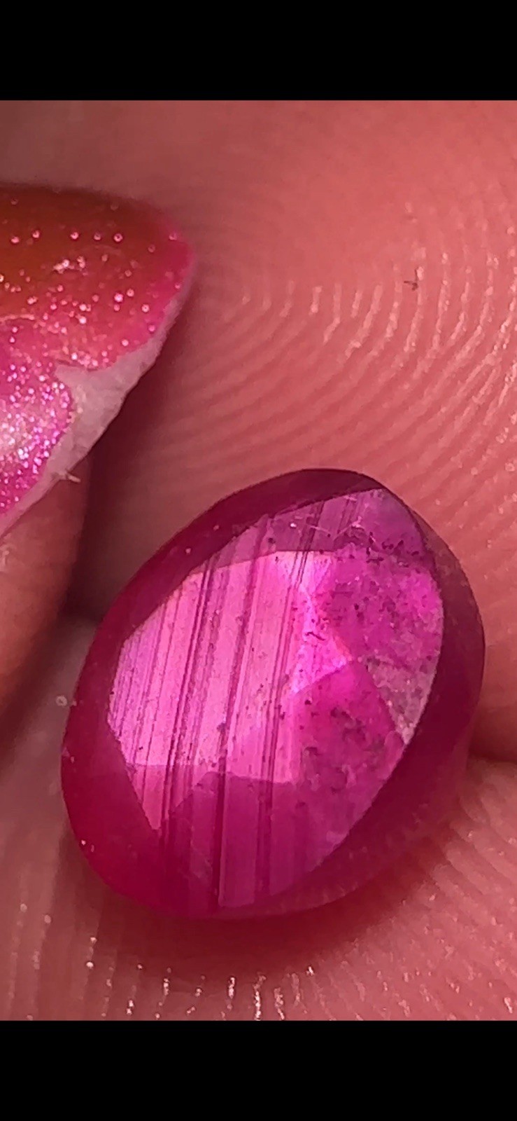 Antique 2.52ct Round Natural Ruby Vivid Color Candystripes💎 8MM Beautiful Gem