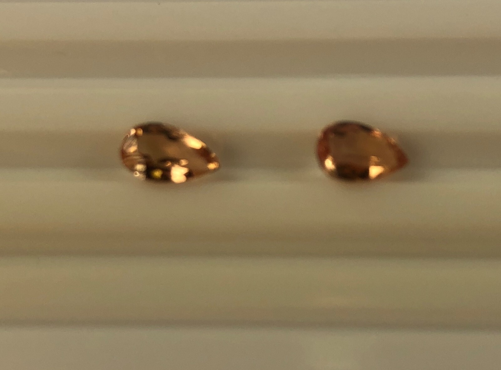 Imperial Topaz 0.96 Ctw Pair Clarity IF Pear Cut Pink Brazil I154