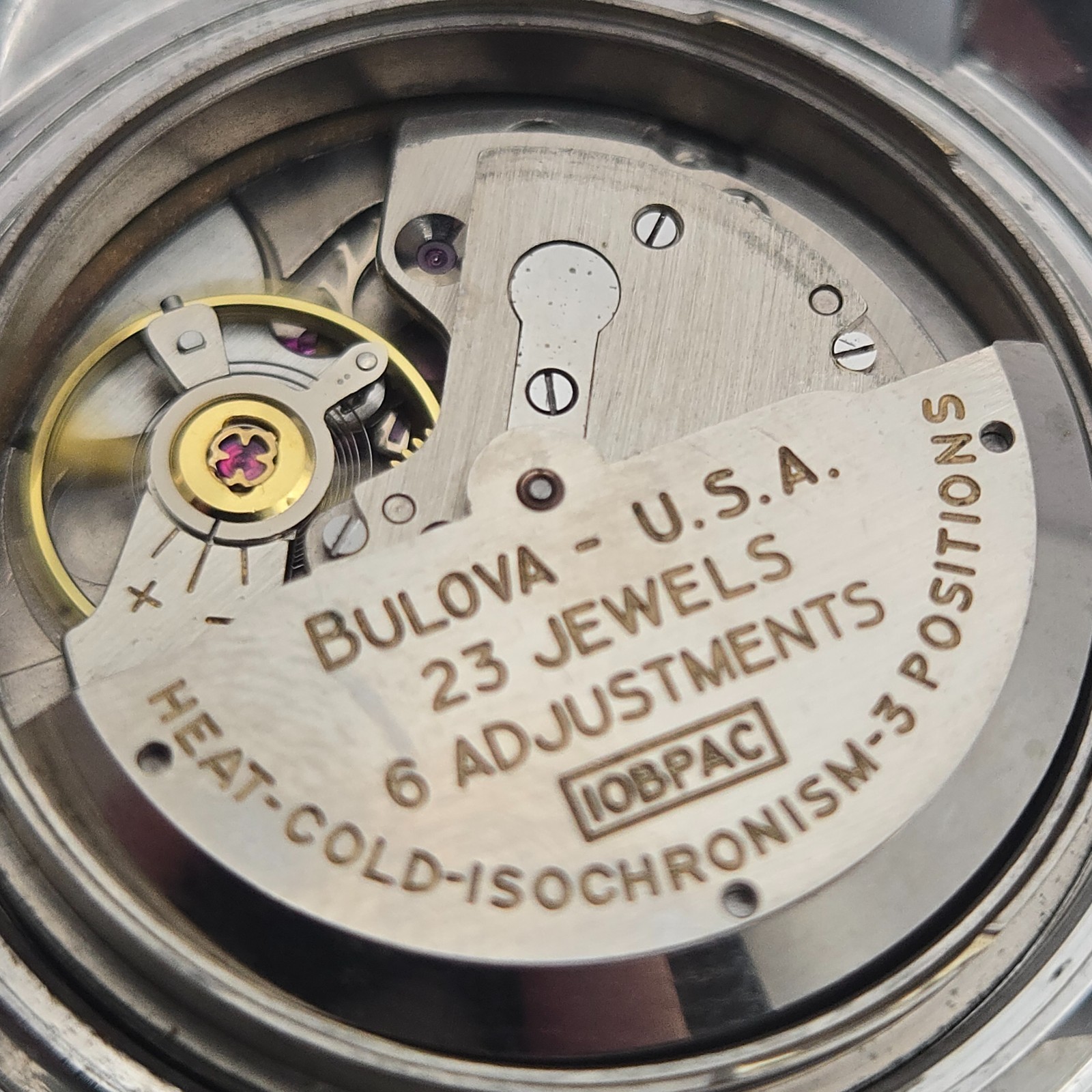 Vintage Bulova 23 “A” Men’s automatic watch sunburst dial 10BPAC USA 1959