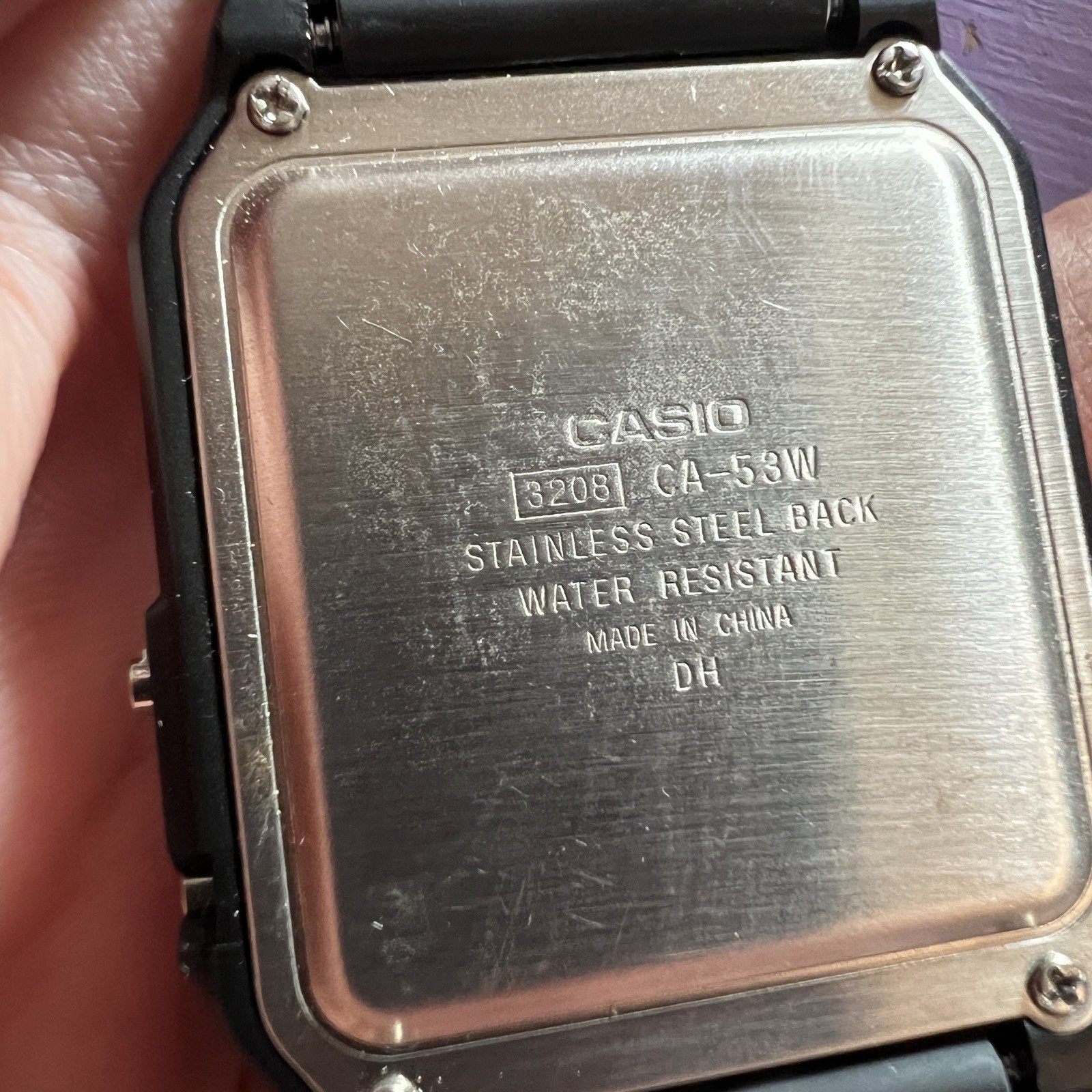 Casio Quartz 8-Digit Calculator Resin Band 35mm Watch CA53W-1 EUC W/ Box Papers