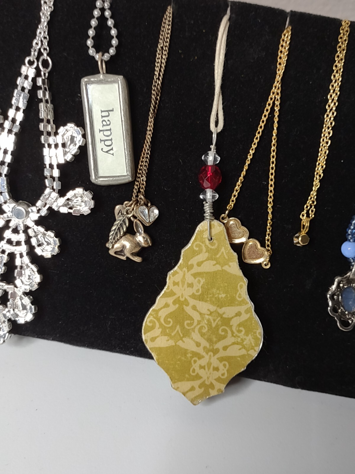 Lot Of 12 Pendant Necklaces Heart, Rabbit, Star, Anchor, Music Necklace Lot P33