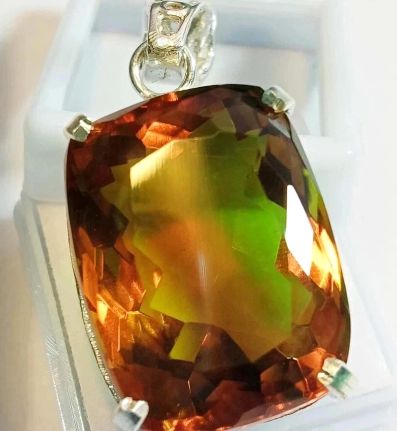 50 Ct+ Natural Zultanite 7 Color Pendant 925 Silver Loose Certified Gemstone