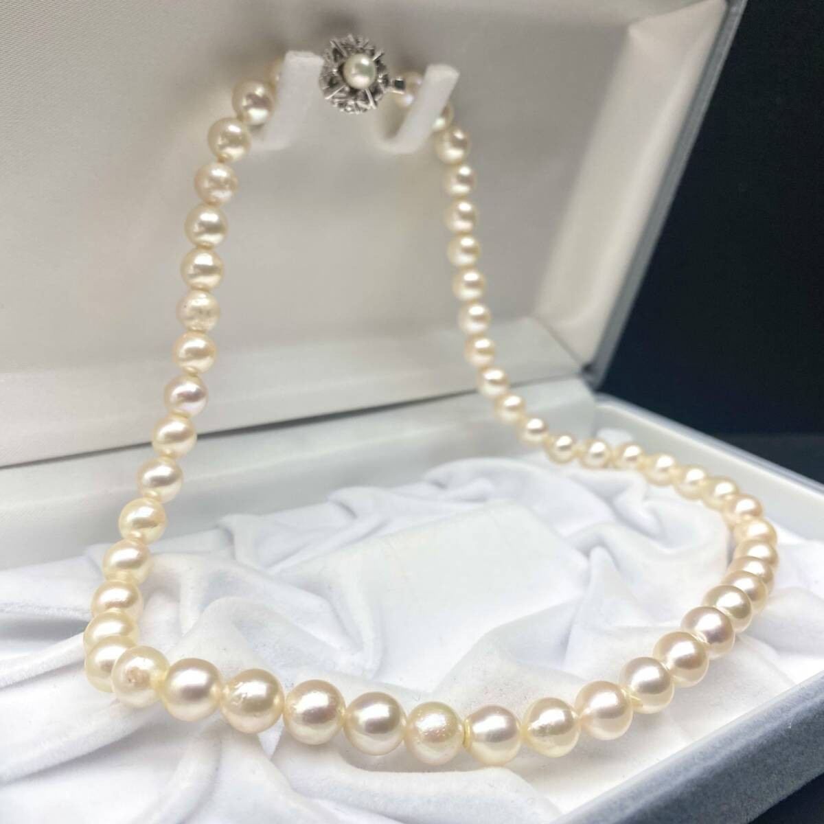 Akoya Pearl Necklace 36.3g Beige Ladies From Japan