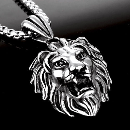 Multi-choose Stainless Steel Lion Ling Pendant Necklace Cool Men’s Jewelry Chain