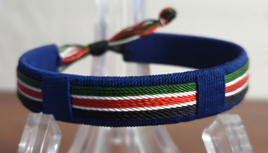 African Handmade Threaded Bracelet Kenyan Flag
