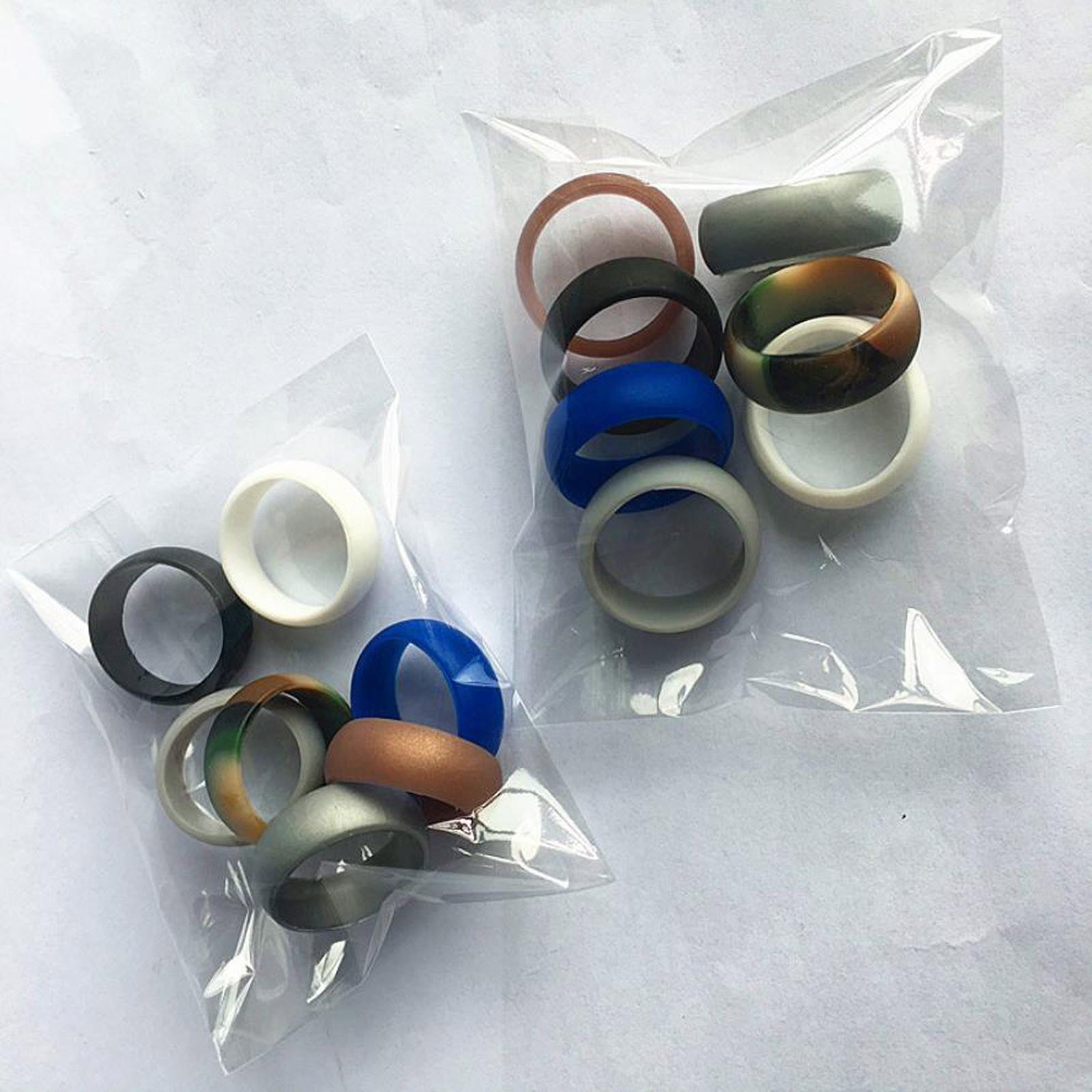 7PCS Silicone Rings Wedding Bands for Men Women – 8.7 mm Wide – 2mm Thick