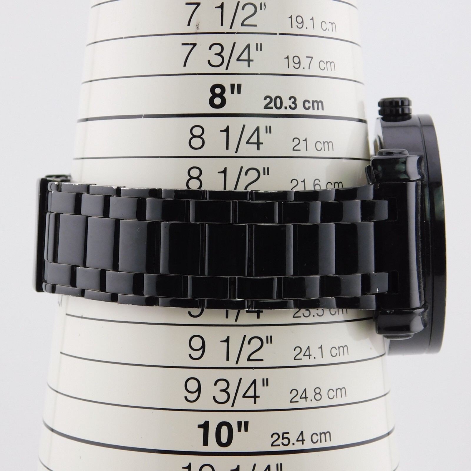 Massive KING MASTER Black Tone Quartz Men’s Watch Sz. 9″ New Battery