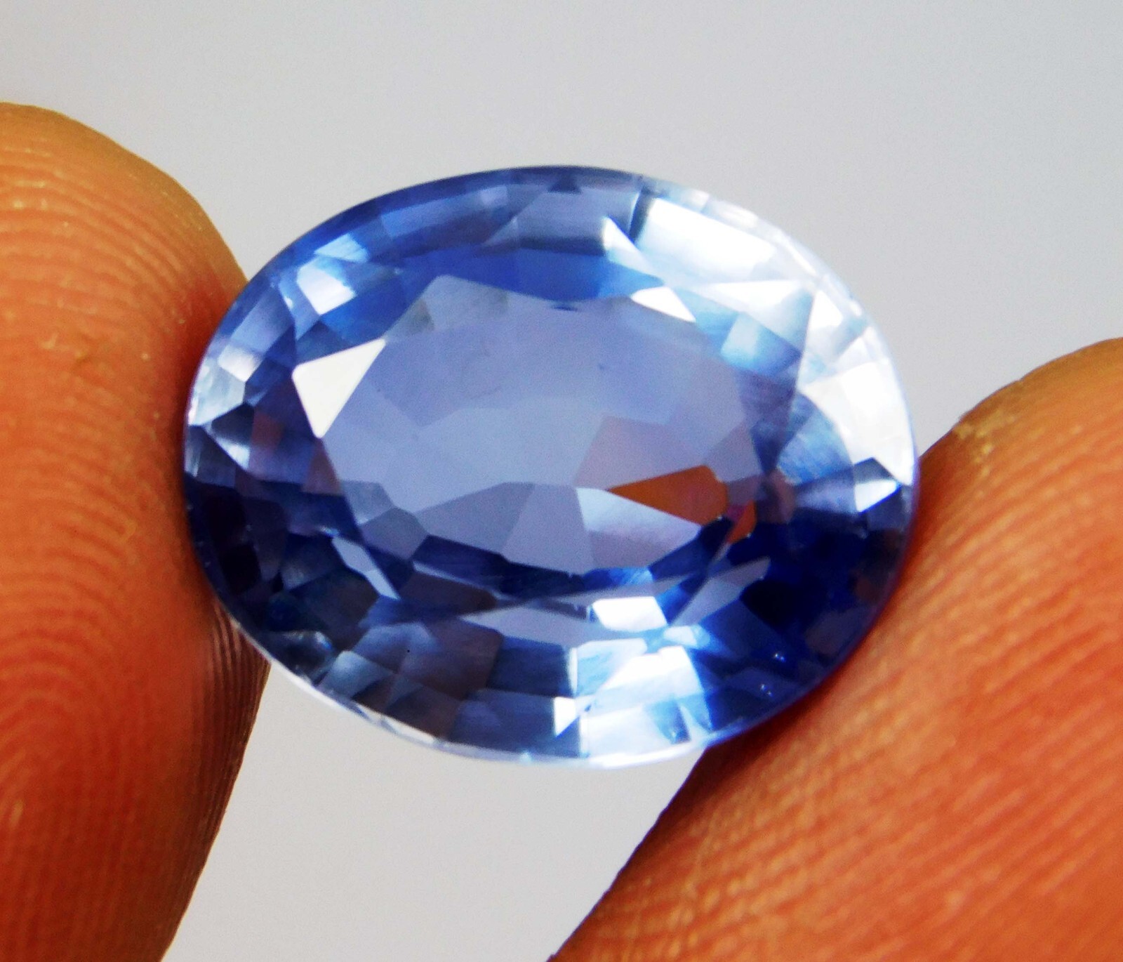 CERTIFIED 10.85 Ct Natural California Rare Blue Benitoite Oval Cut Gemstone