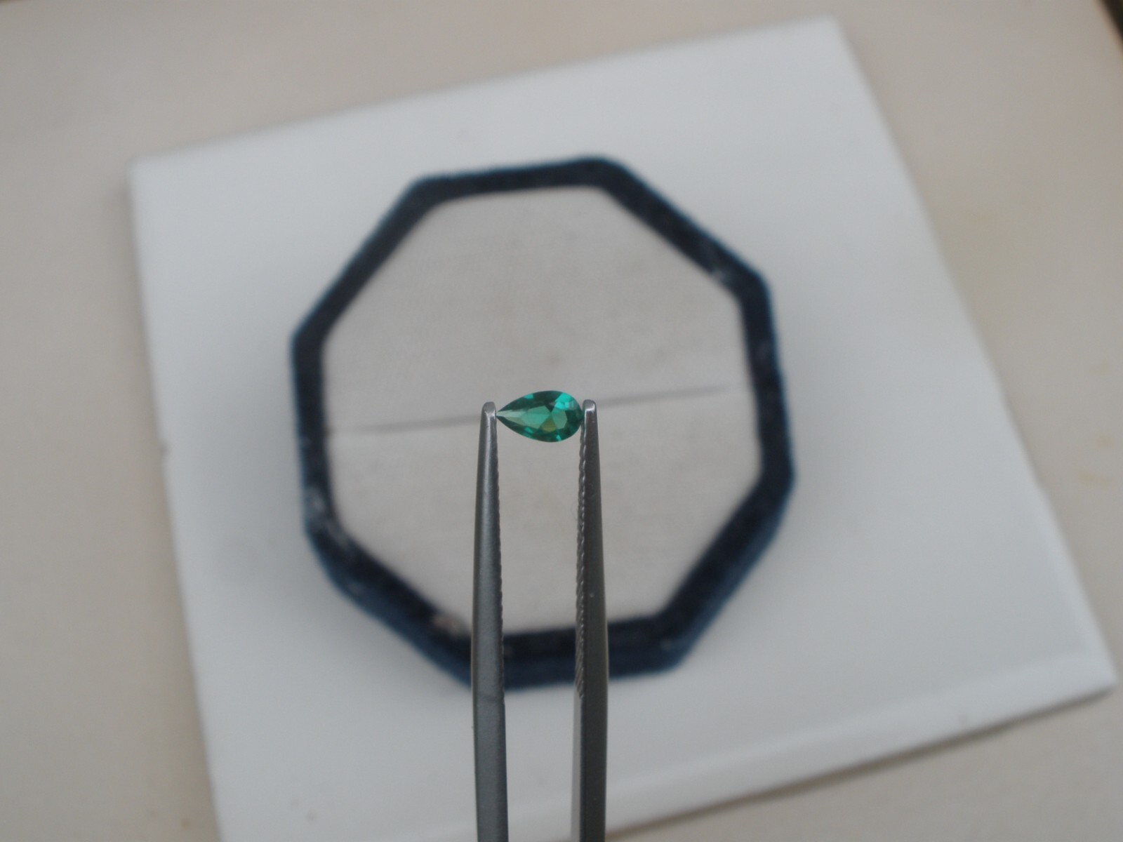 Colombian emerald pear loose faceted natural gem 5x3mm