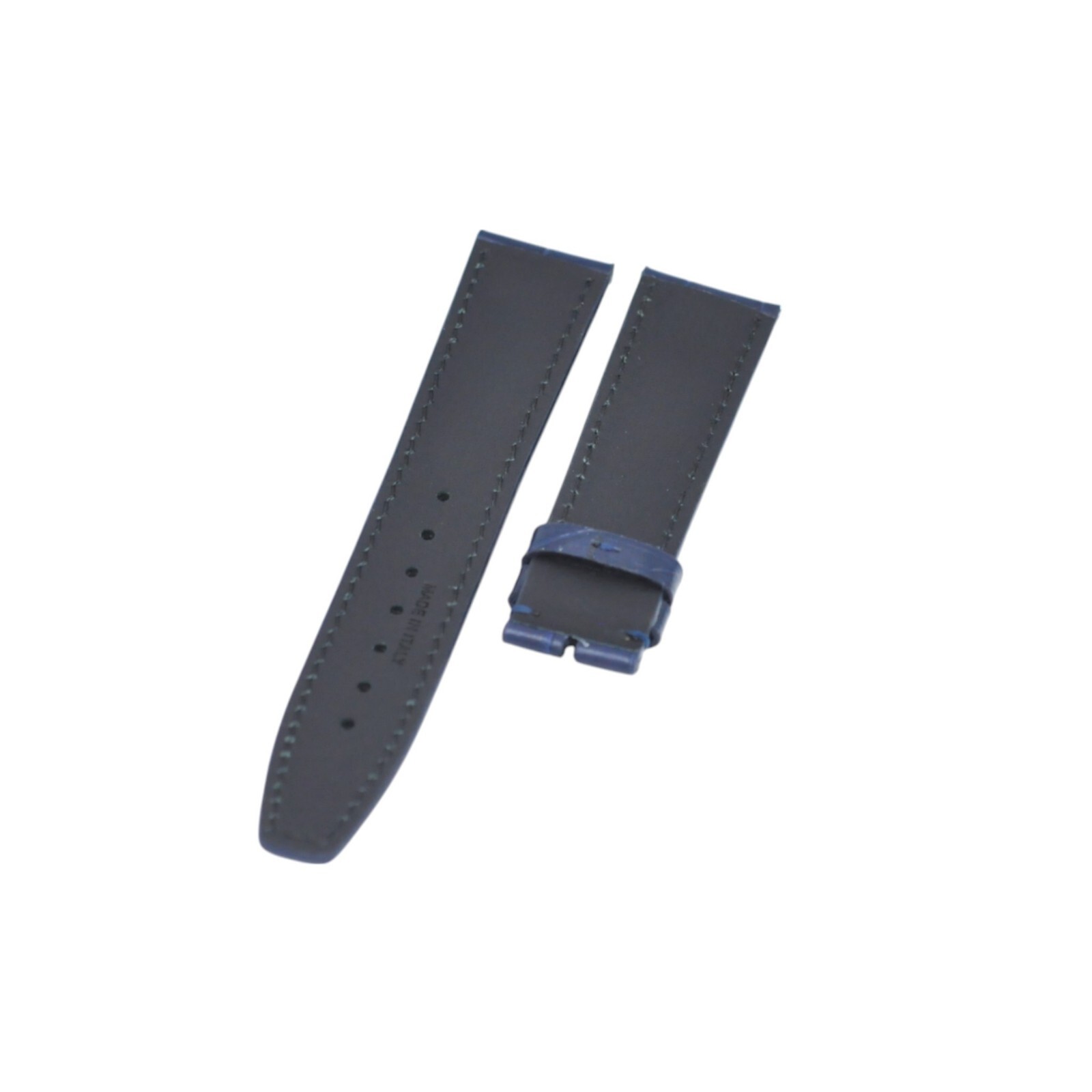 20mm Blue Crocodile Grain Leather Watch Strap For IWC Portugieser