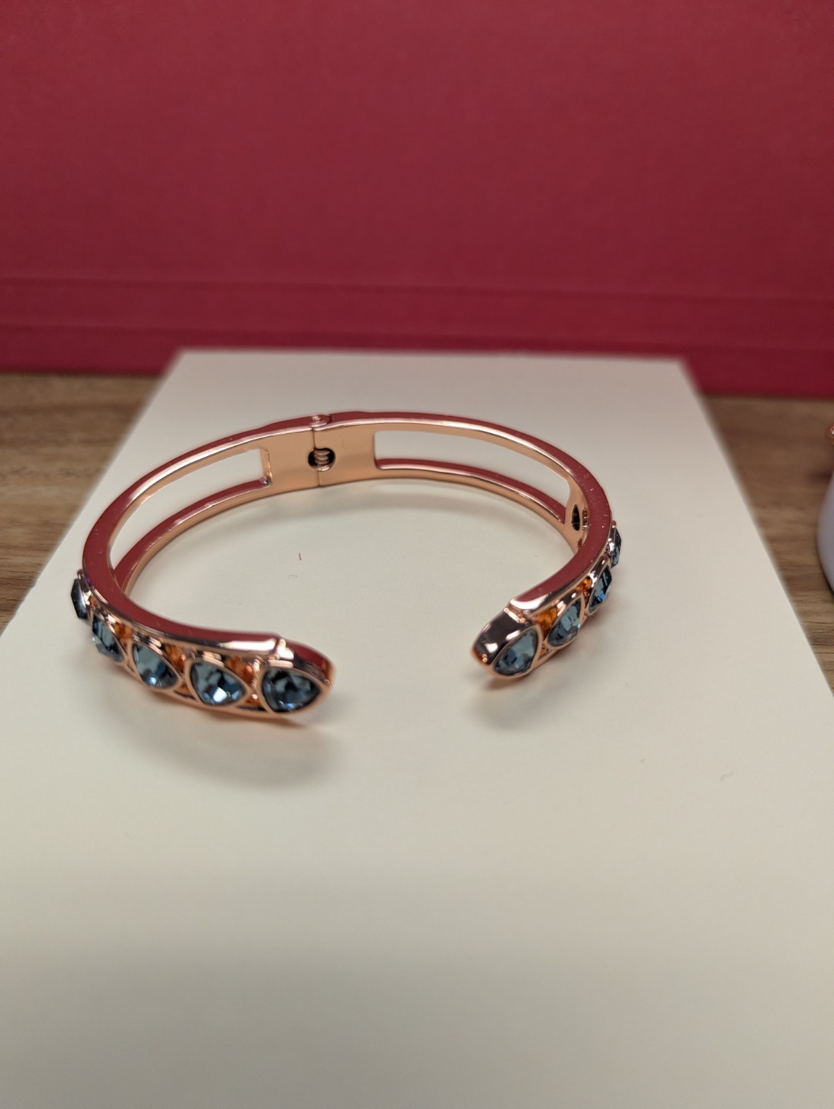Stargazer Society Rose Gold Plated Blue Lab-Created Charm Bracelet ST58260