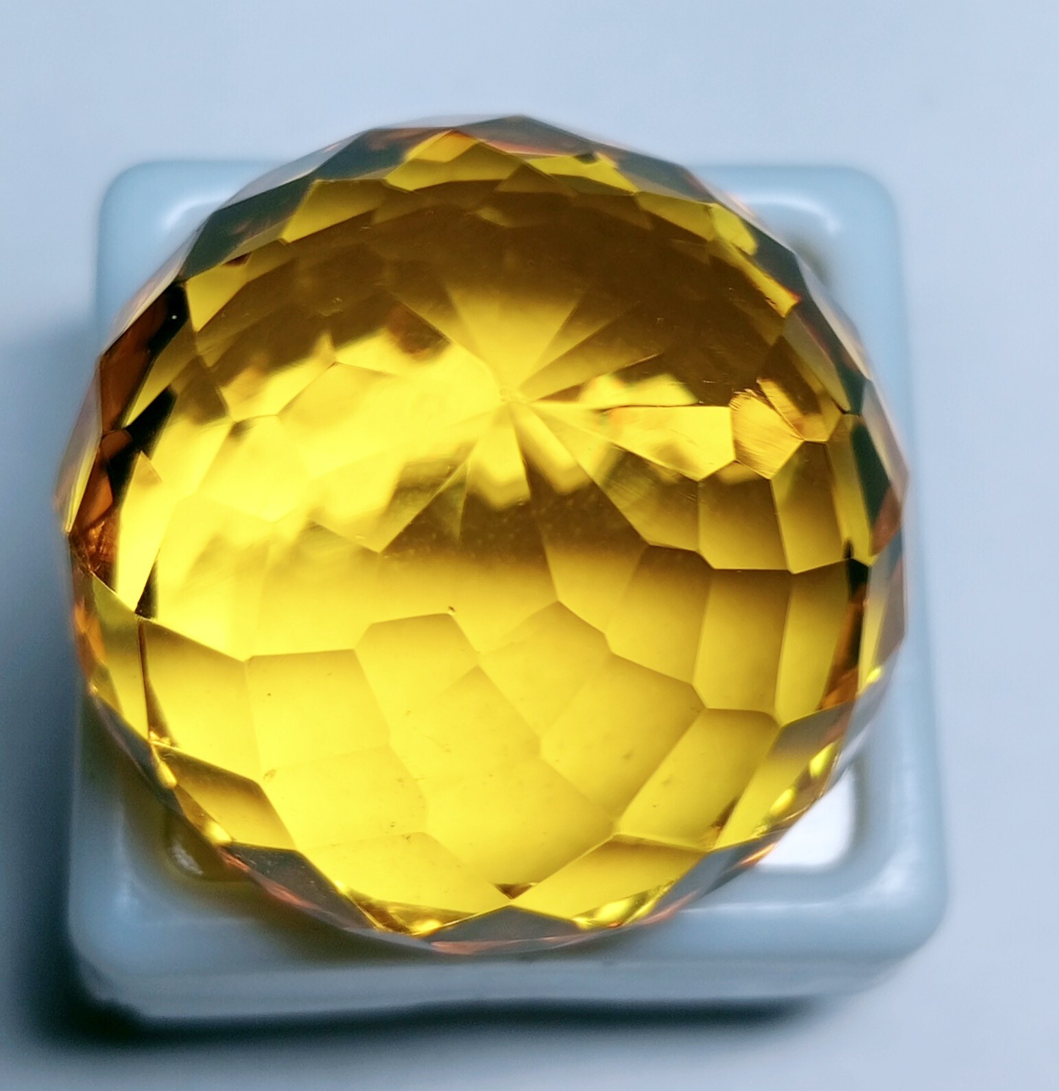 A++ Round Cut Yellow Natural Brazilian Topaz 100 Ct EGL Certified Loose Gemstone