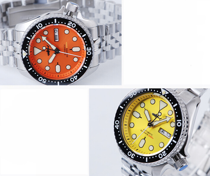 Heimdallr Sharkey SKX Day Date Sunburst Dial NH36A Automatic 200M Diver Watch C3