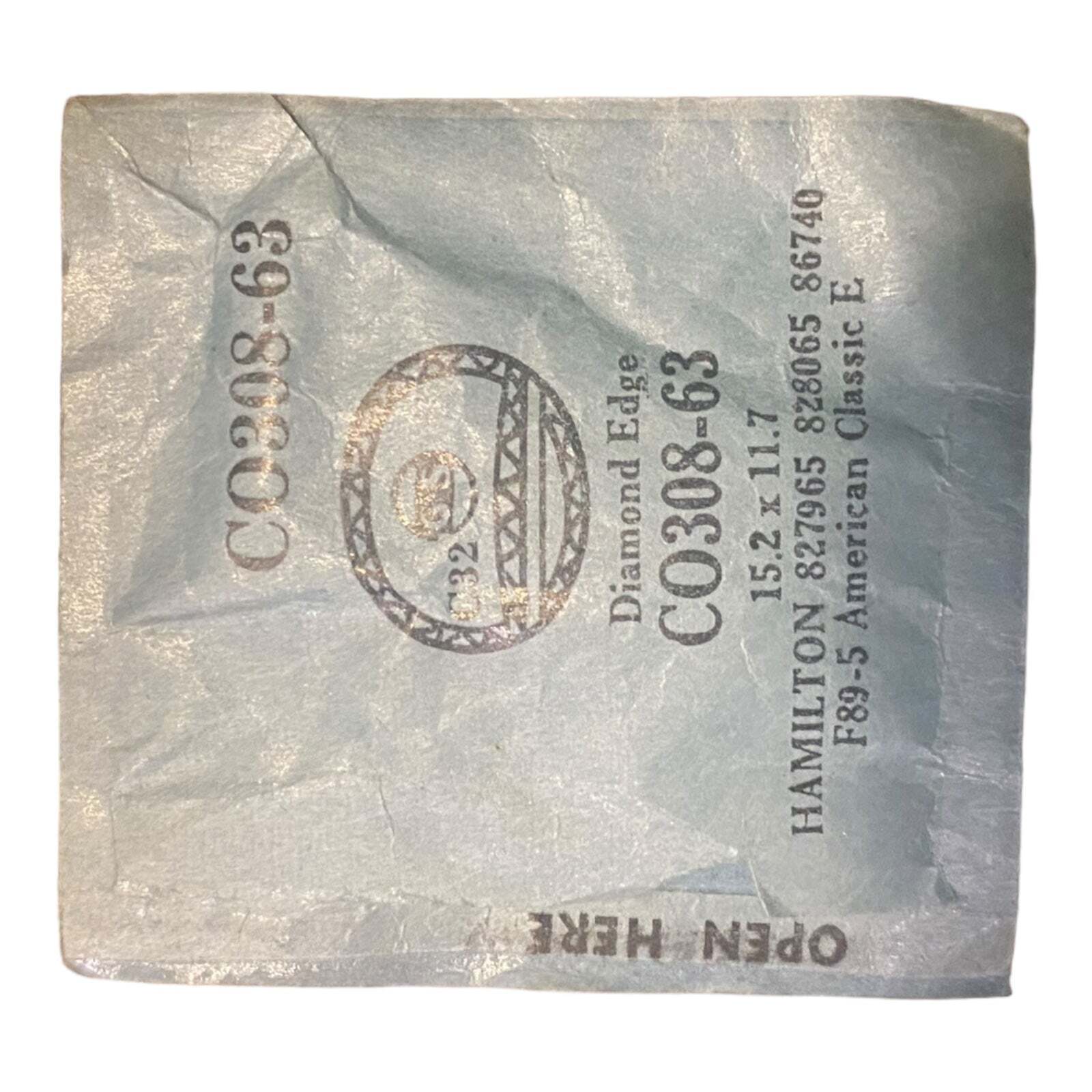 Germanow-Simon Mach (GS) CO308-63 Watch Crystal 15.2×11.7 NOS Part Hamilton