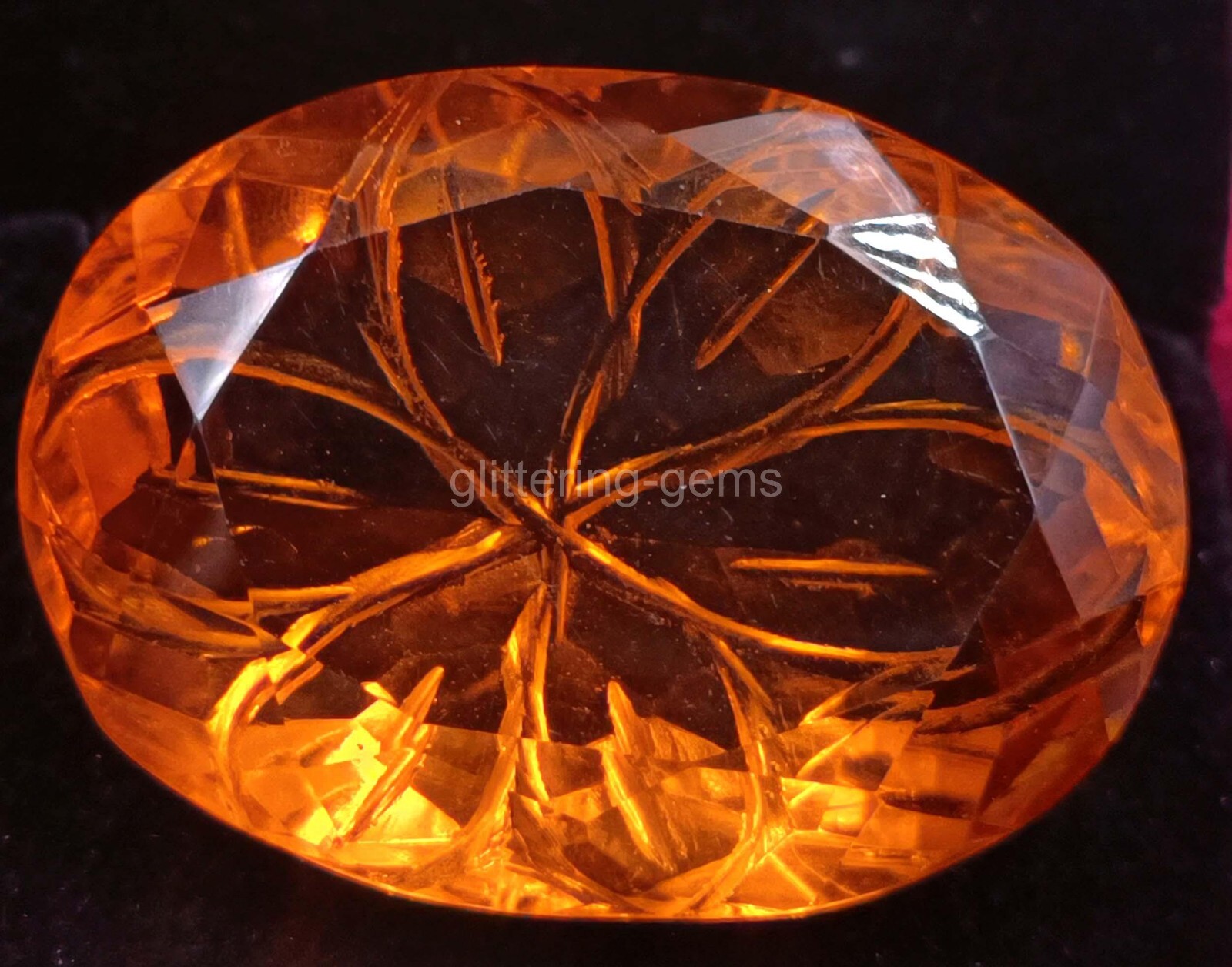 Natural Citrine 99 Ct Orange Oval Cut IGL Certified Transparent Loose Gems 5SDK