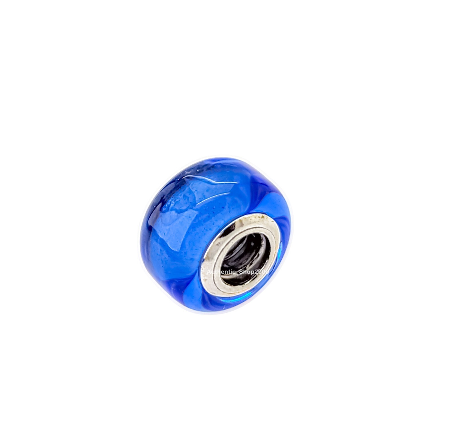 New 100% Authentic PANDORA 925 Ale Silver Blue Mini Murano Glass Charm 793105C00