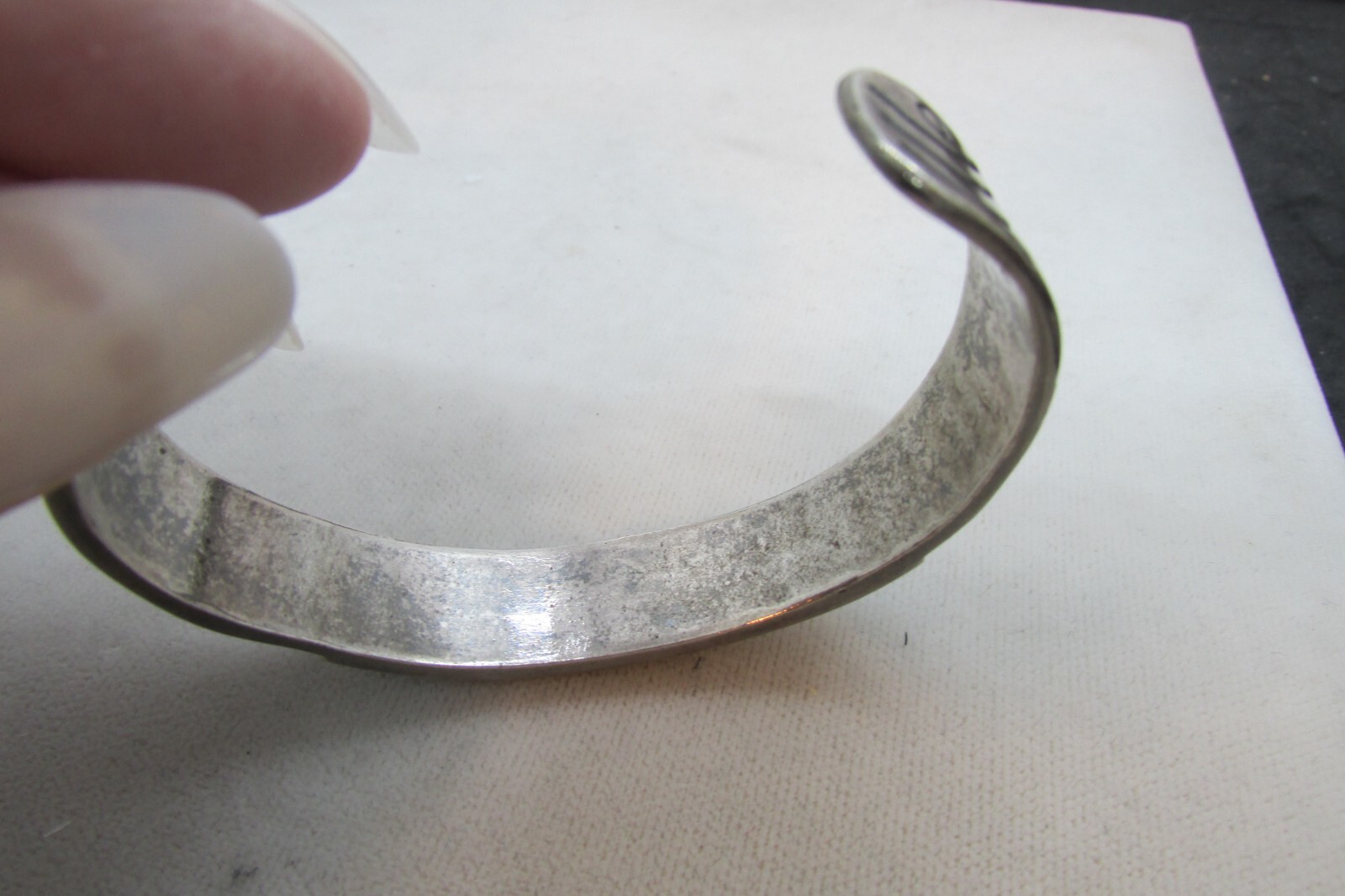 VTG SW N A 6 STONE TURQUOISE CUFF WEIGHT IS 40 GRAMS STERLING