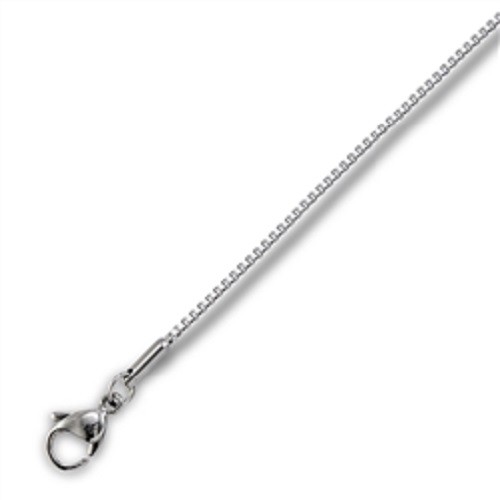 STAINLESS STEEL 1.2mm BOX CHAIN 18 IN