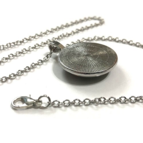 Bible Verse Design Round Glass Pendant Necklace