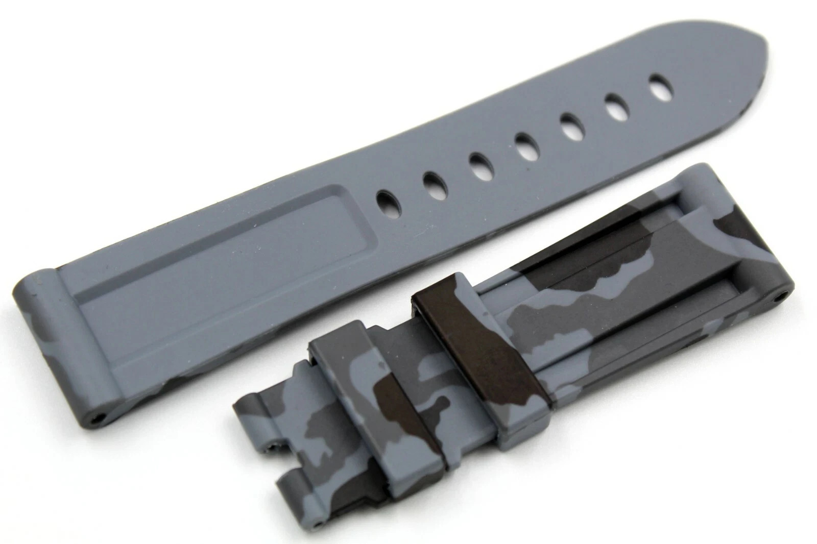Watch Band Silicone Camouflage Grey Various Sizes Accessories Watch Waterproof