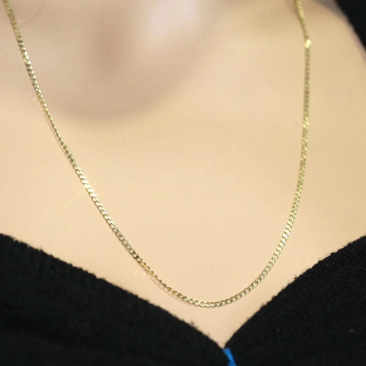 10k Yellow Gold 1.89mm Cuban Link Chain Necklace 22.5 inch