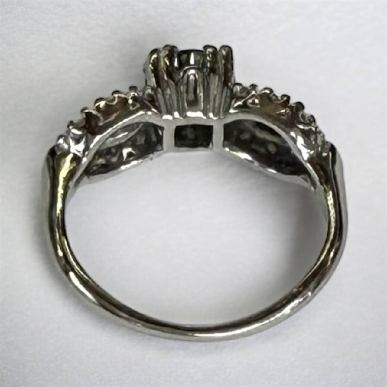 GIA Cert. 0.82ct Treated Fancy Dark Gray-Yellowish Green Diamond Platinum Ring