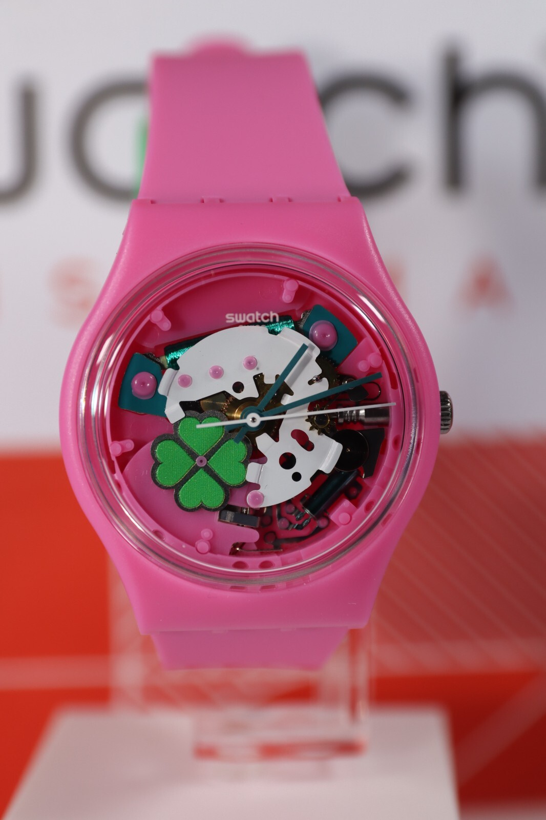 NEW Limited Swatch Originals Flowerfull Get Lucky Pink Women Watch 34mm GP147