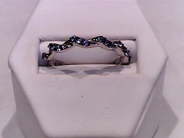 925 Sterling Silver Blue Topaz Eternity Band 2g Size 7 (ML1027498)