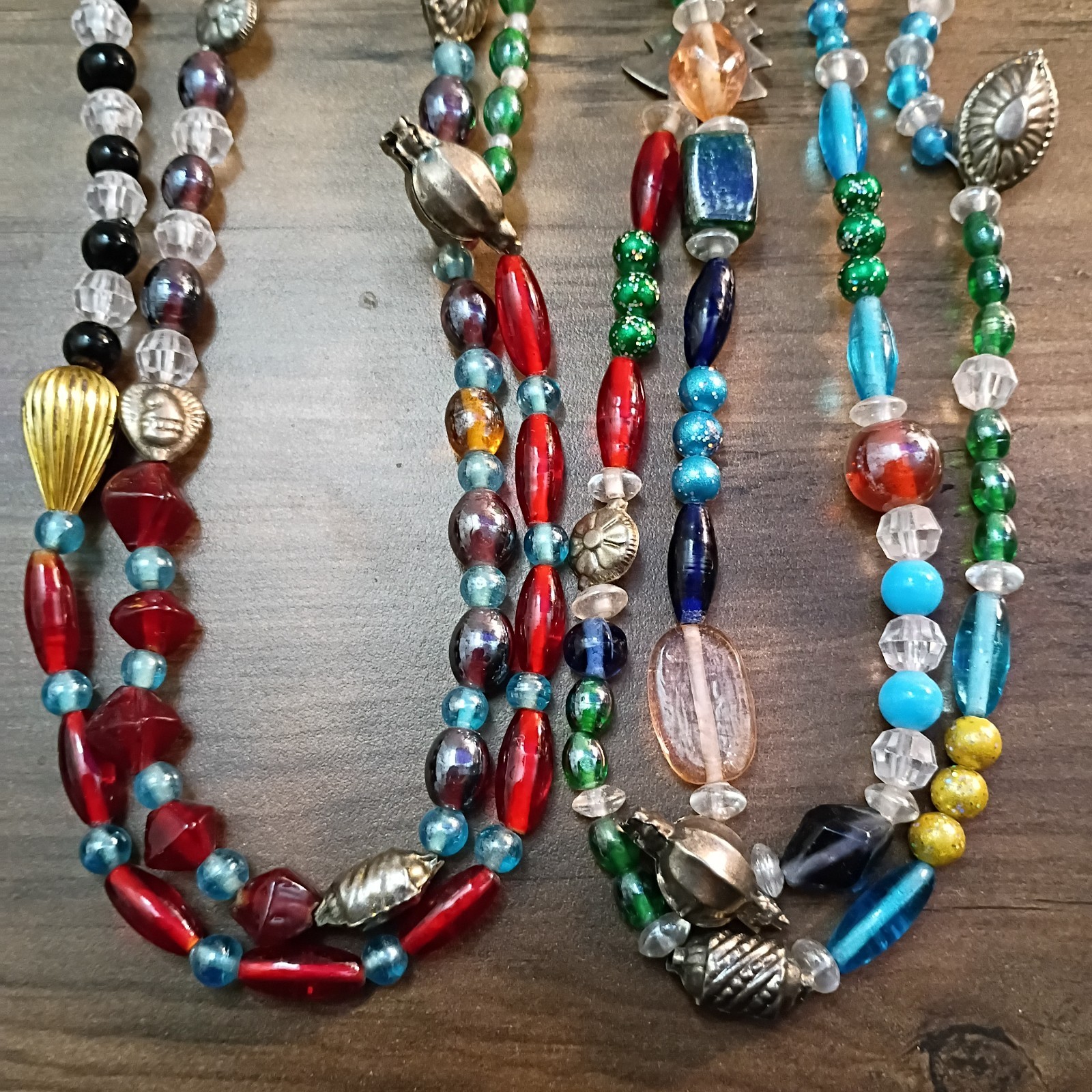 Venetian Glass Beads Necklaces & Other Vtg-Now Jewelry Lot