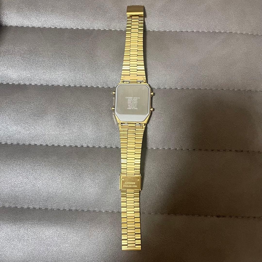 No Battery CITIZEN ANA-DIGI TEMP JG2103-72X Gold Reproduction Watch From Japan