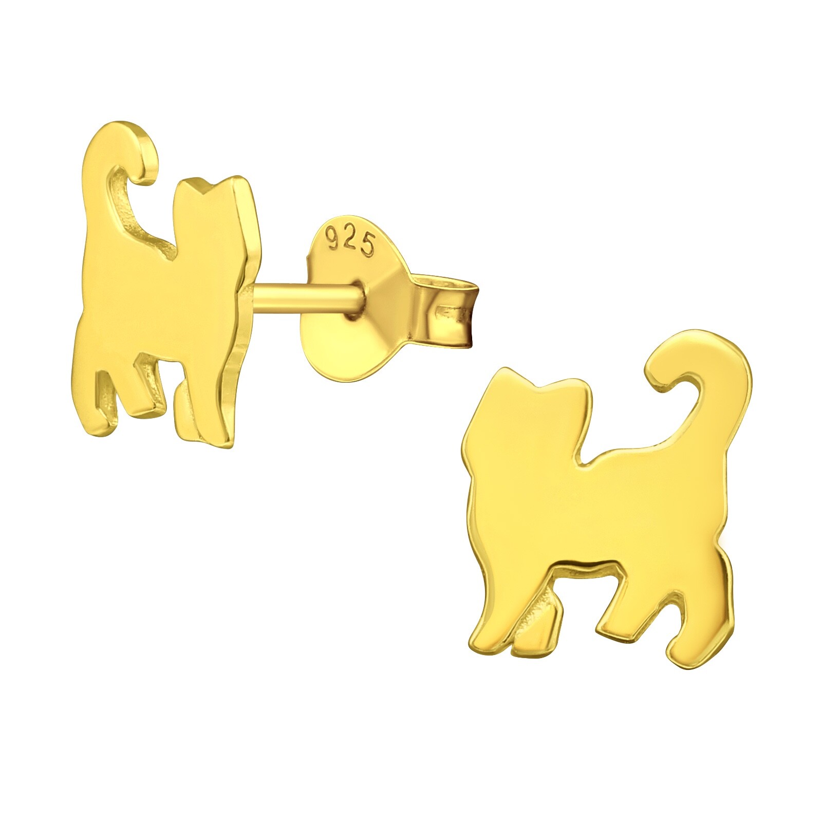 Gold plated – Jo – Cat earrings – Gift box included – Free delivery