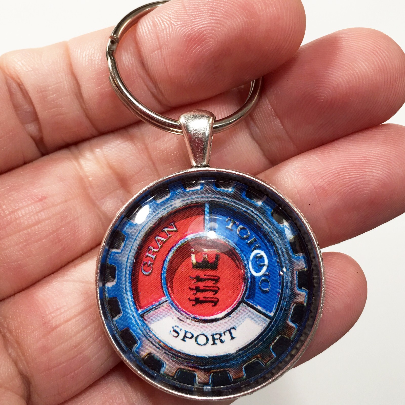 Vintage Ford Gran Torino Sport Chrome Badge Emblem Logo Reproduction Keychain