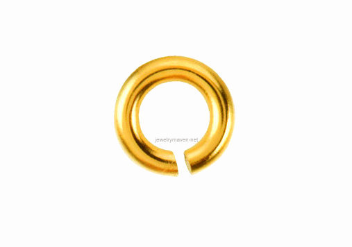 6mm OD 3.80mm ID SOLID 24k Yellow Gold 18ga gauge OPEN Jump Ring USA MADE