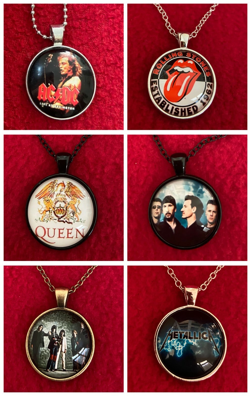 Rock Band Necklace Fashionable Unisex Jewelry — Great for Gifts!