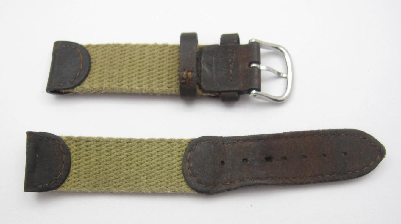 Canvas Military Style Wrist Band (20mm)