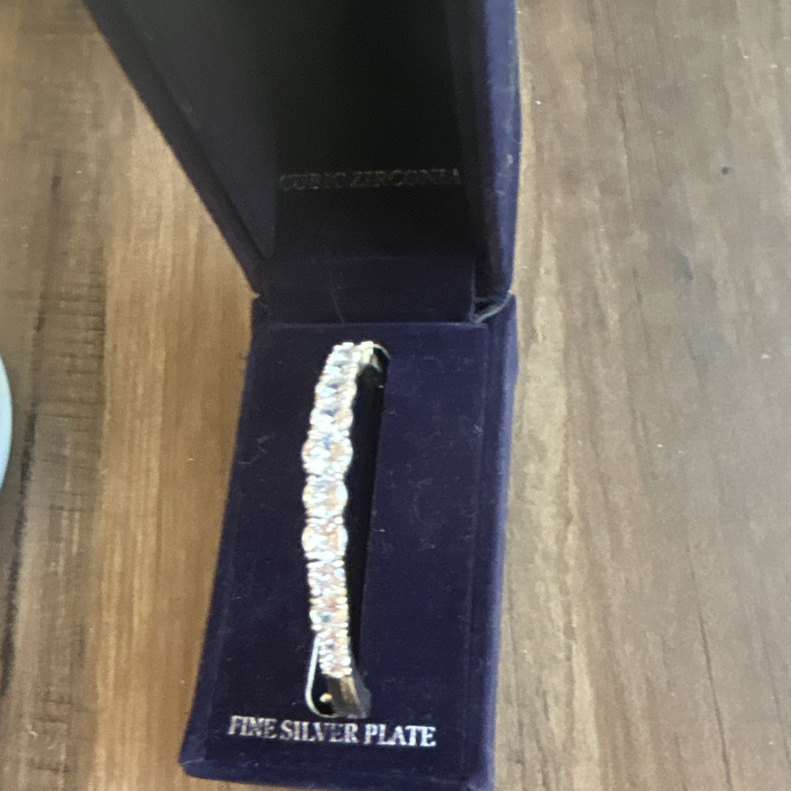 Allure Cubic Zirconia Tennis Bracelet, Round White/Colorless, Silver Plated