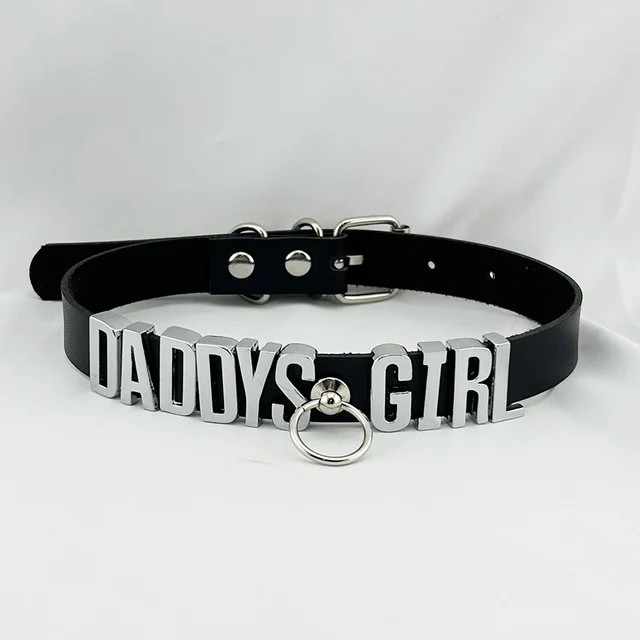 Collar BDSM Gift Pu Leather Custom Choker Necklace Punk DIY Chocker Party H7