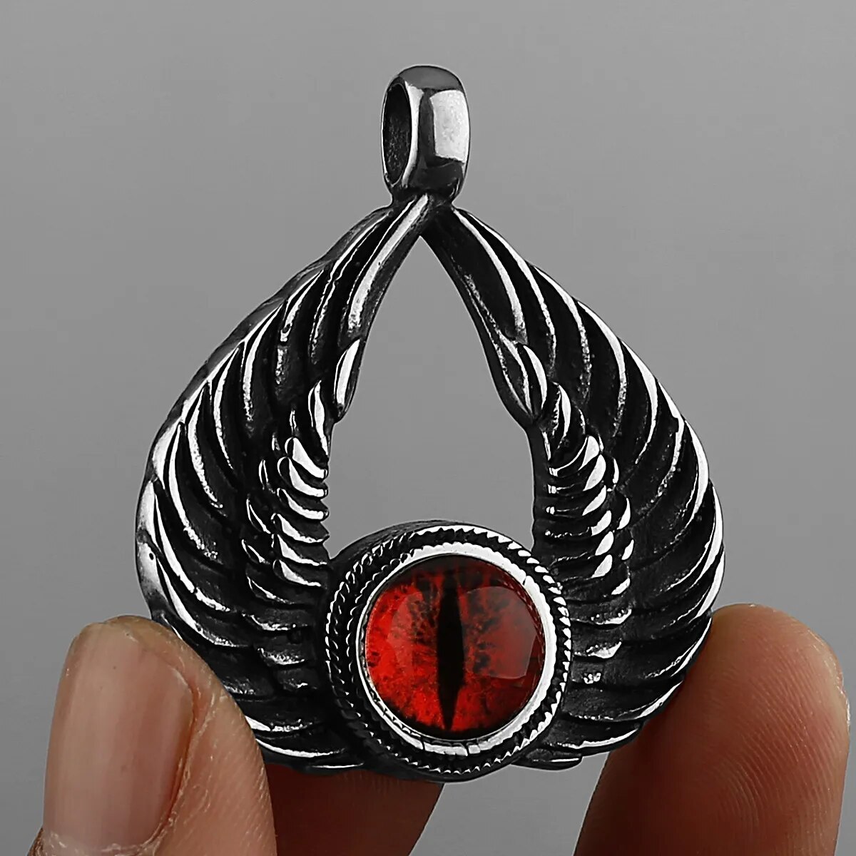 Angel Wings Couple Men’s Personality Trend Stainless Steel Pendant Necklace