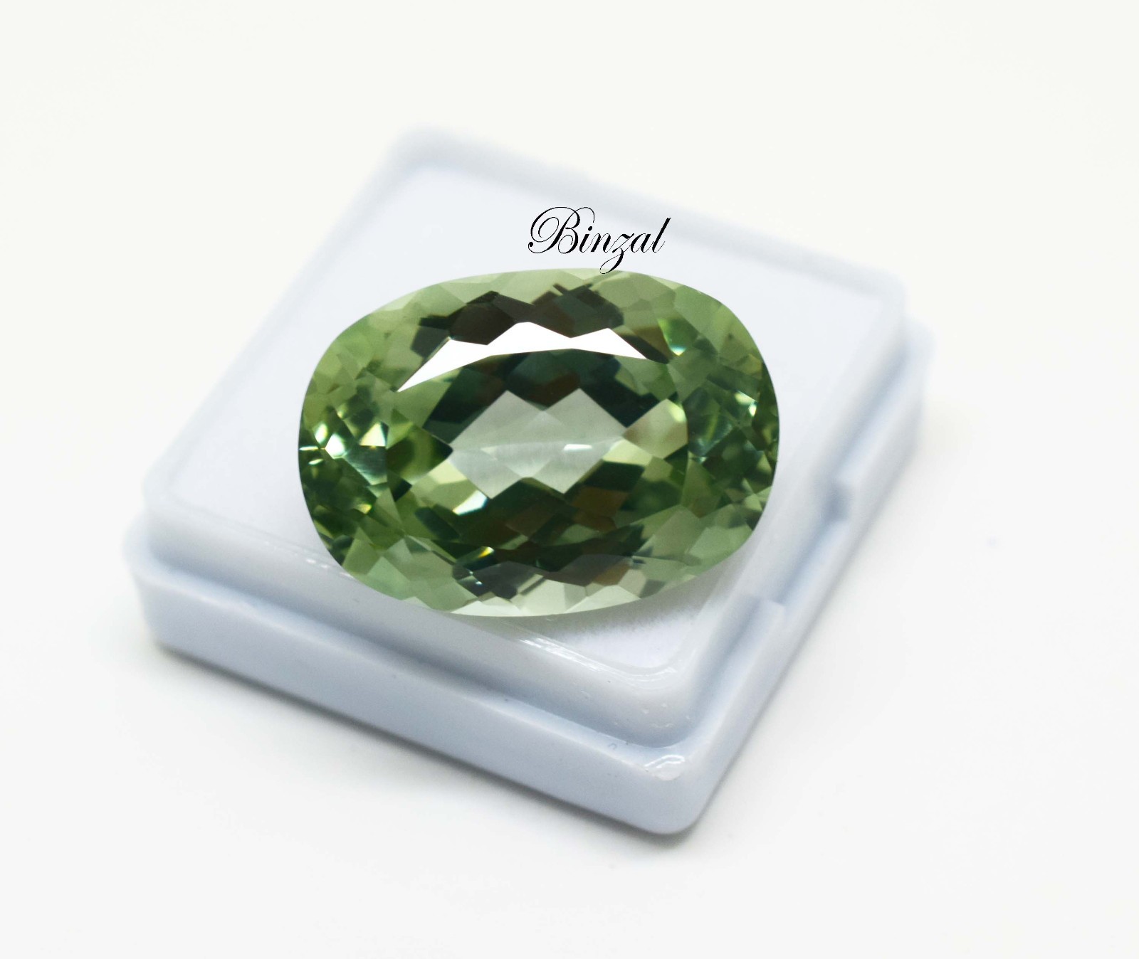 Long Cushion Cut 27 Ct Natural Soft Green Prasiolite Green Amethyst Gemstone