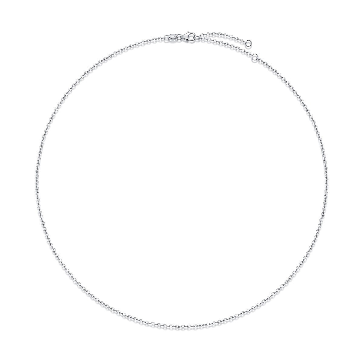 925 Sterling Silver Cable Chain 40mm Necklace 1mm 1.2mm 2mm 5mm Micro Extender