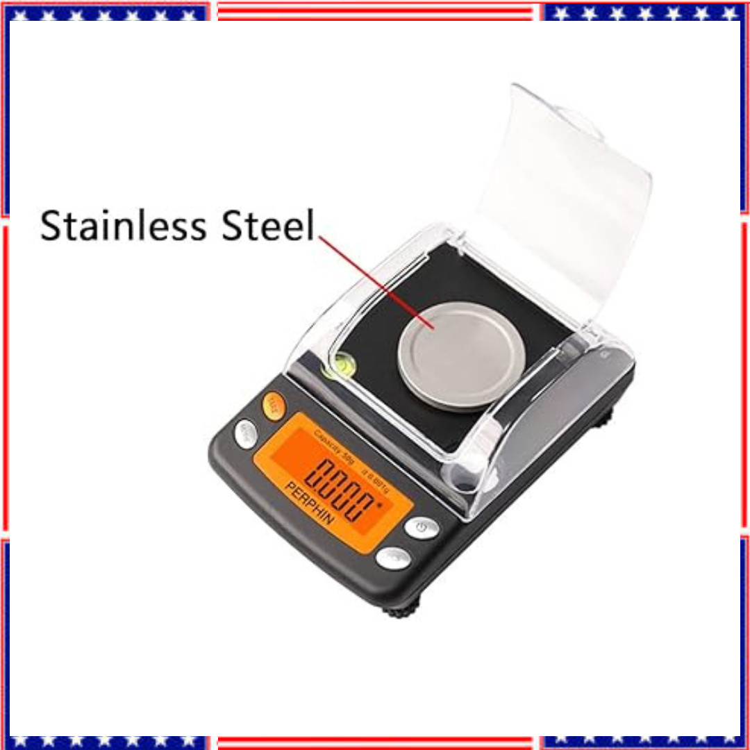 Milligram Scale 50G by 0.001G, Mg Scale USB, Digital Powder Scale, Large LCD Di