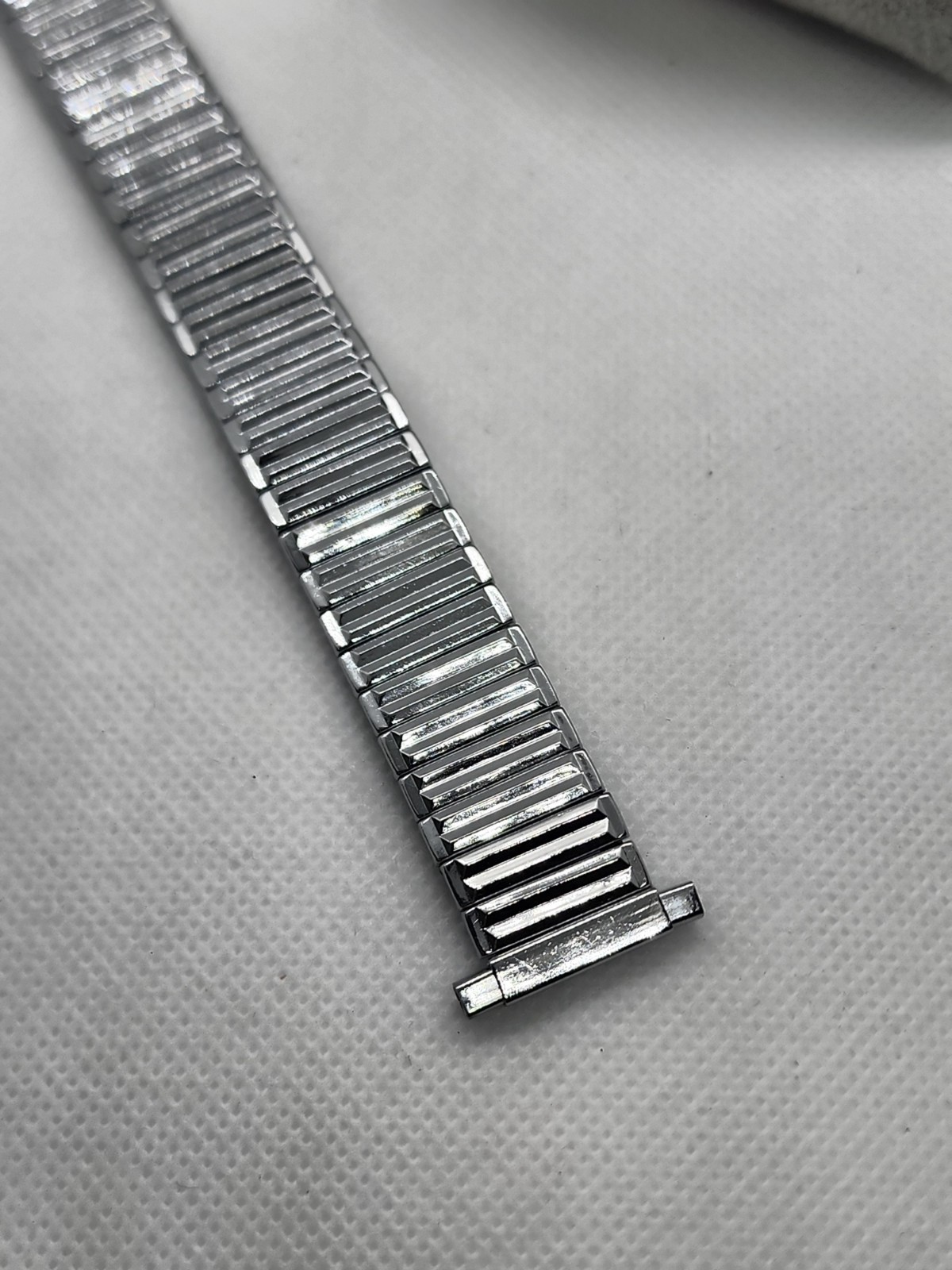 Vintage NOS Brite 17-21mm Adj End Base Metal Top Cap Expansion Watch Band