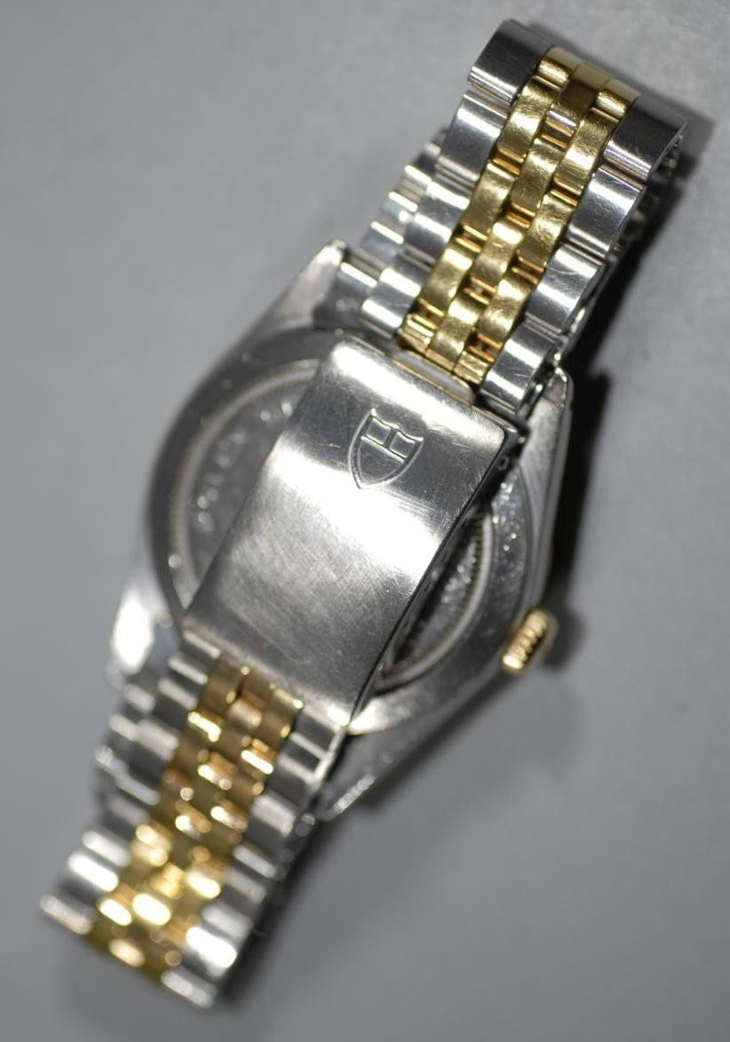 Rolex Tudor Oyster Prince Date-Day 18K Gold Bezel 94613 Daydate 36mm Watch Ex+!